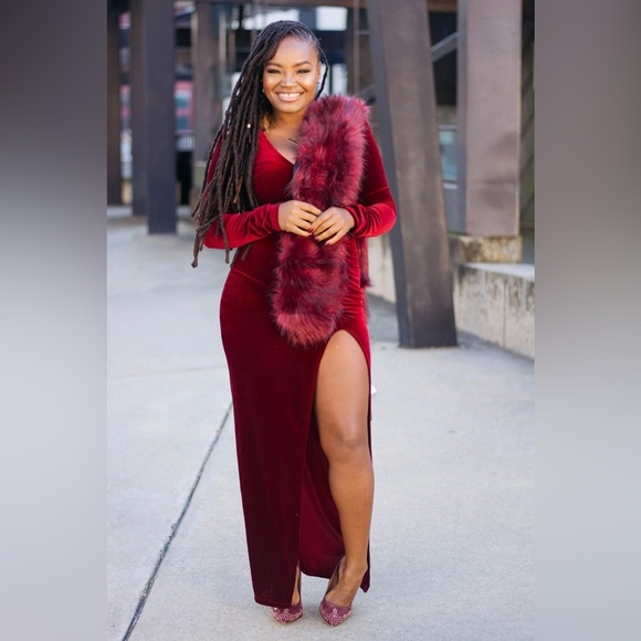FASHION NOVA | Velvet Maxi Dress - Picture 2 of 15